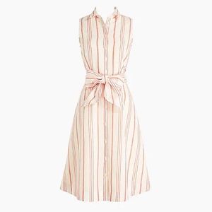 J. Crew sleeveless tie-waist sundress: Striped, size 4 NWOT